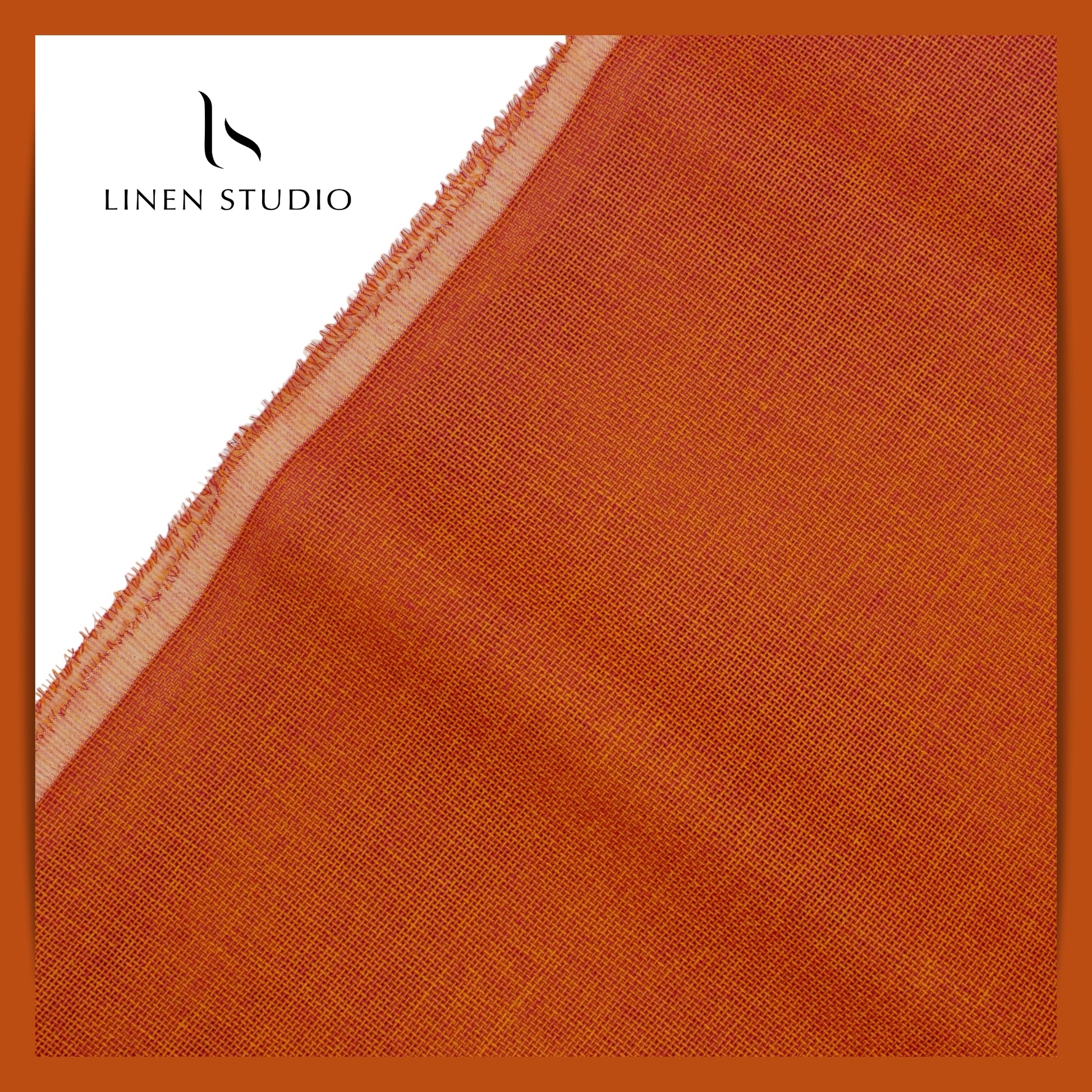 Jute PV fabric - Orange - Linen Studio