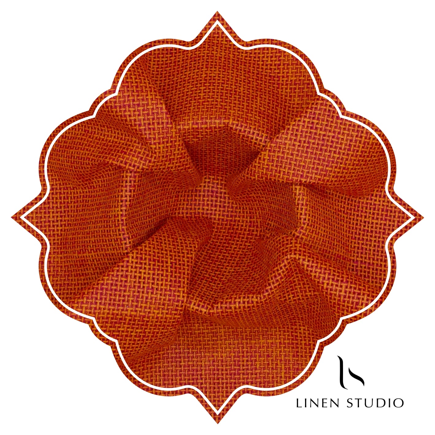 Jute PV fabric - Orange - Linen Studio