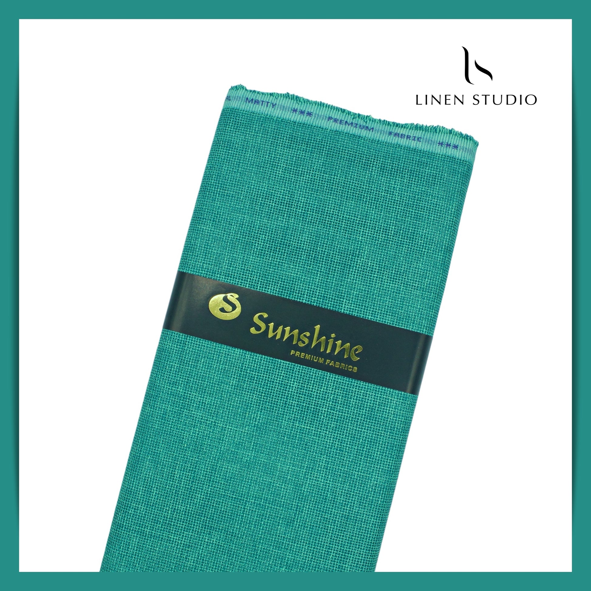Jute PV fabric - Greenish Blue - Linen Studio
