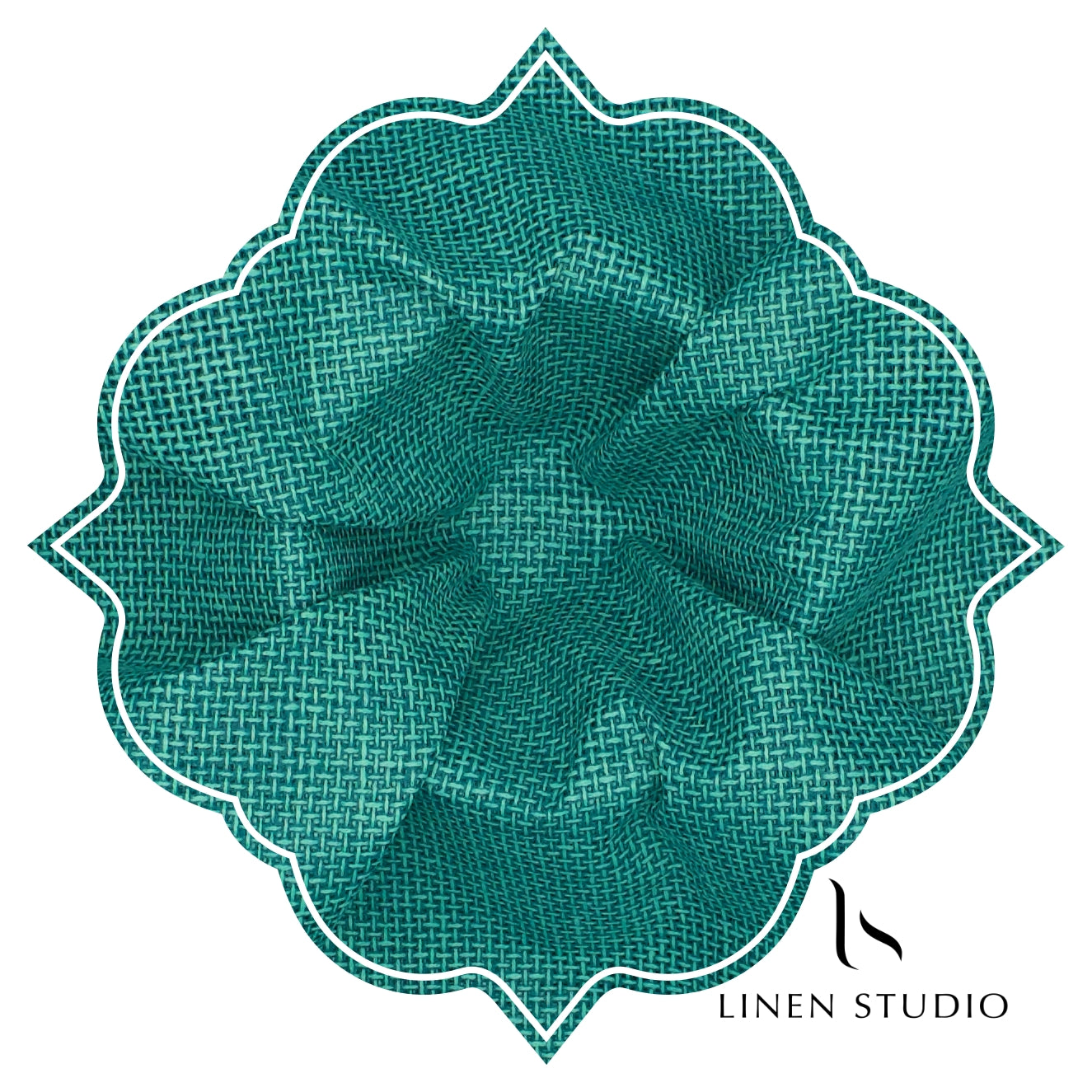 Jute PV fabric - Greenish Blue - Linen Studio