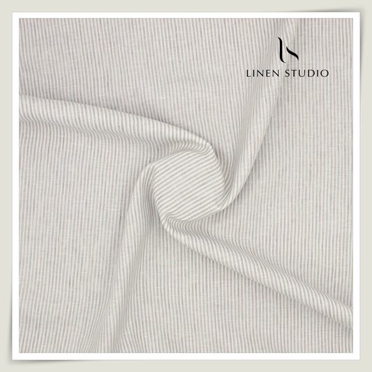 80 Lea Premium Shirting by Burgoyne - Classy Perfect Natural Stripes (NEW)