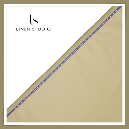 Premium Giza Cotton Satin Lycra Suiting - Coral Stone Brown (98% Cotton 2% Lycra) (NEW)