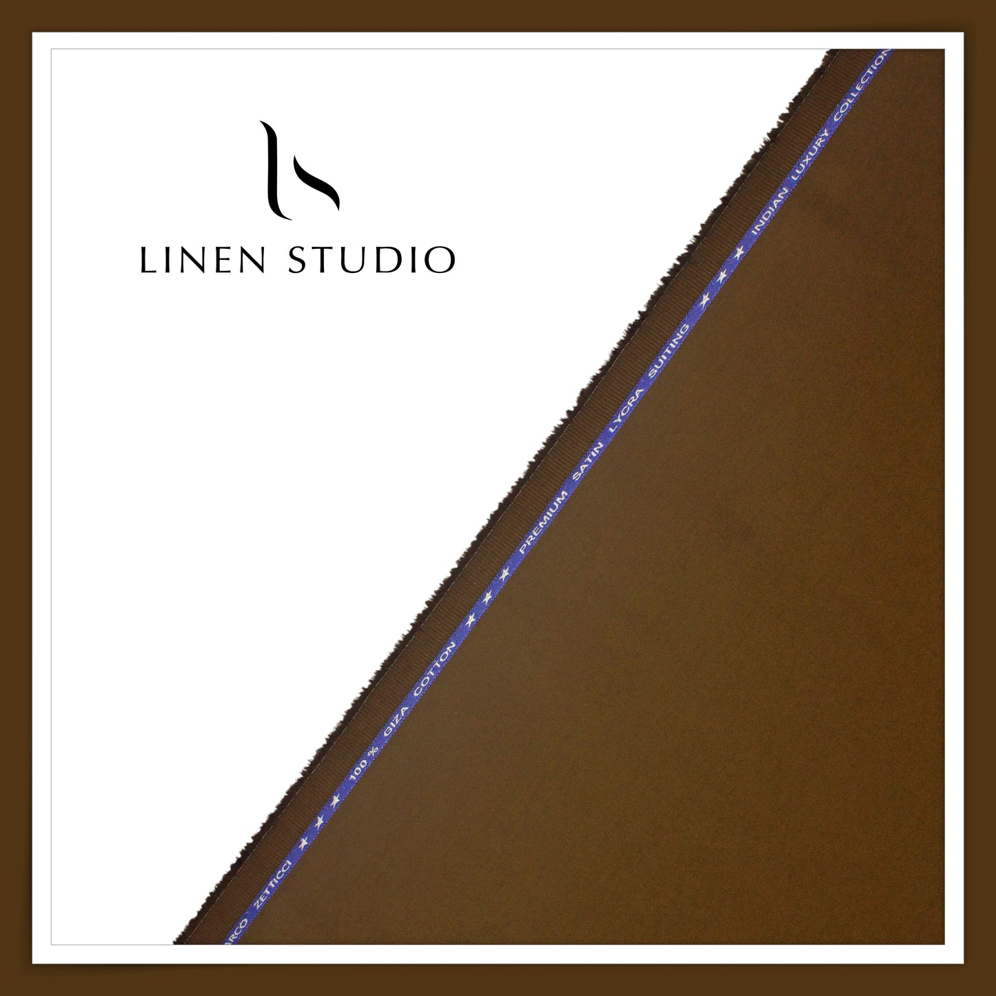 Premium Giza Cotton Satin Lycra Suiting - Metallic Bronze (98% Cotton 2% Lycra) (NEW)