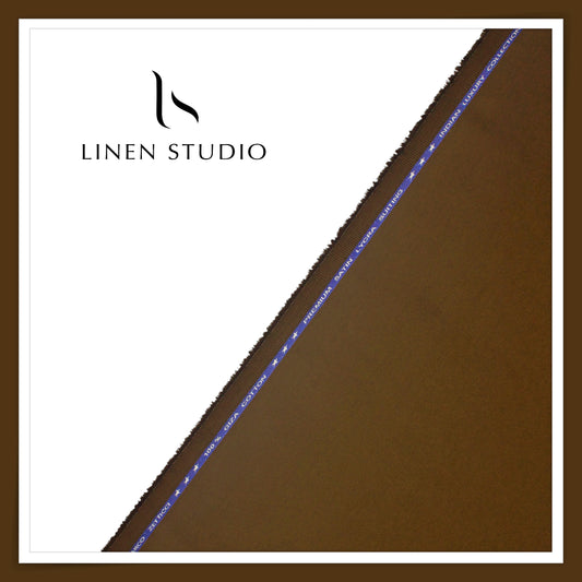 Premium Giza Cotton Satin Lycra Suiting - Metallic Bronze (98% Cotton 2% Lycra) (NEW)