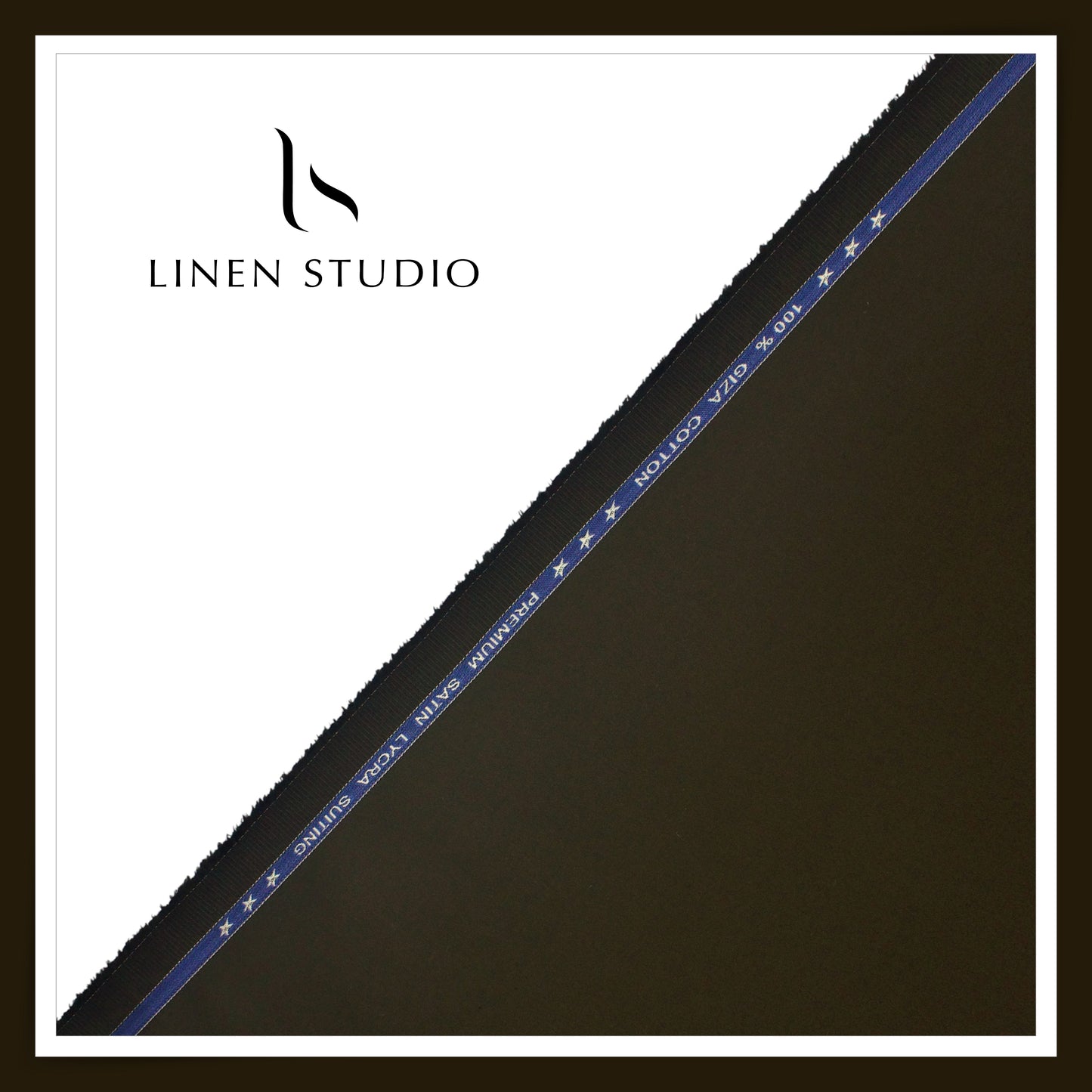 Premium Giza Cotton Satin Lycra Suiting - Birch Green (98% Cotton 2% Lycra) (NEW)