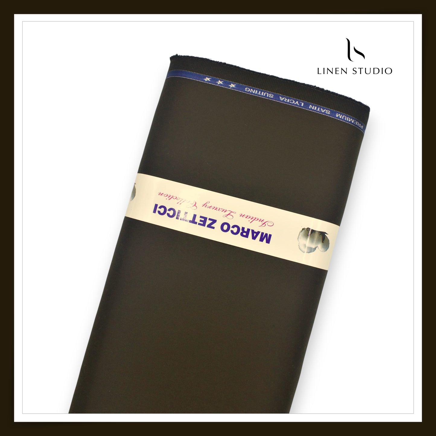 Premium Giza Cotton Satin Lycra Suiting - Birch Green (98% Cotton 2% Lycra) (NEW)