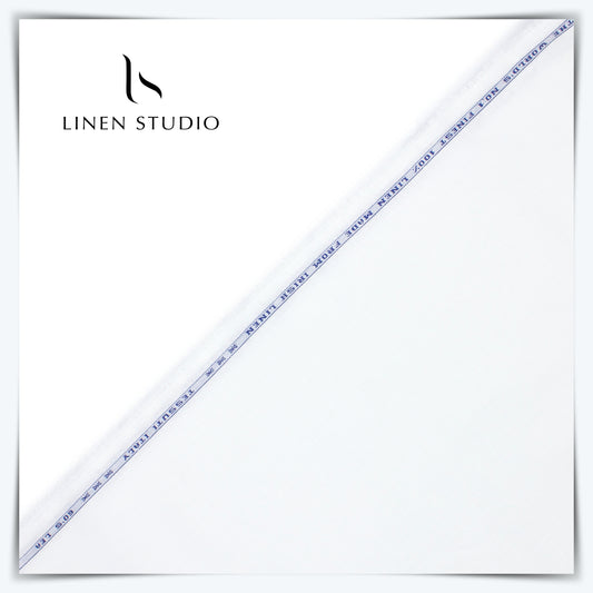 60 Lea White Linen Shirting by Tessuti