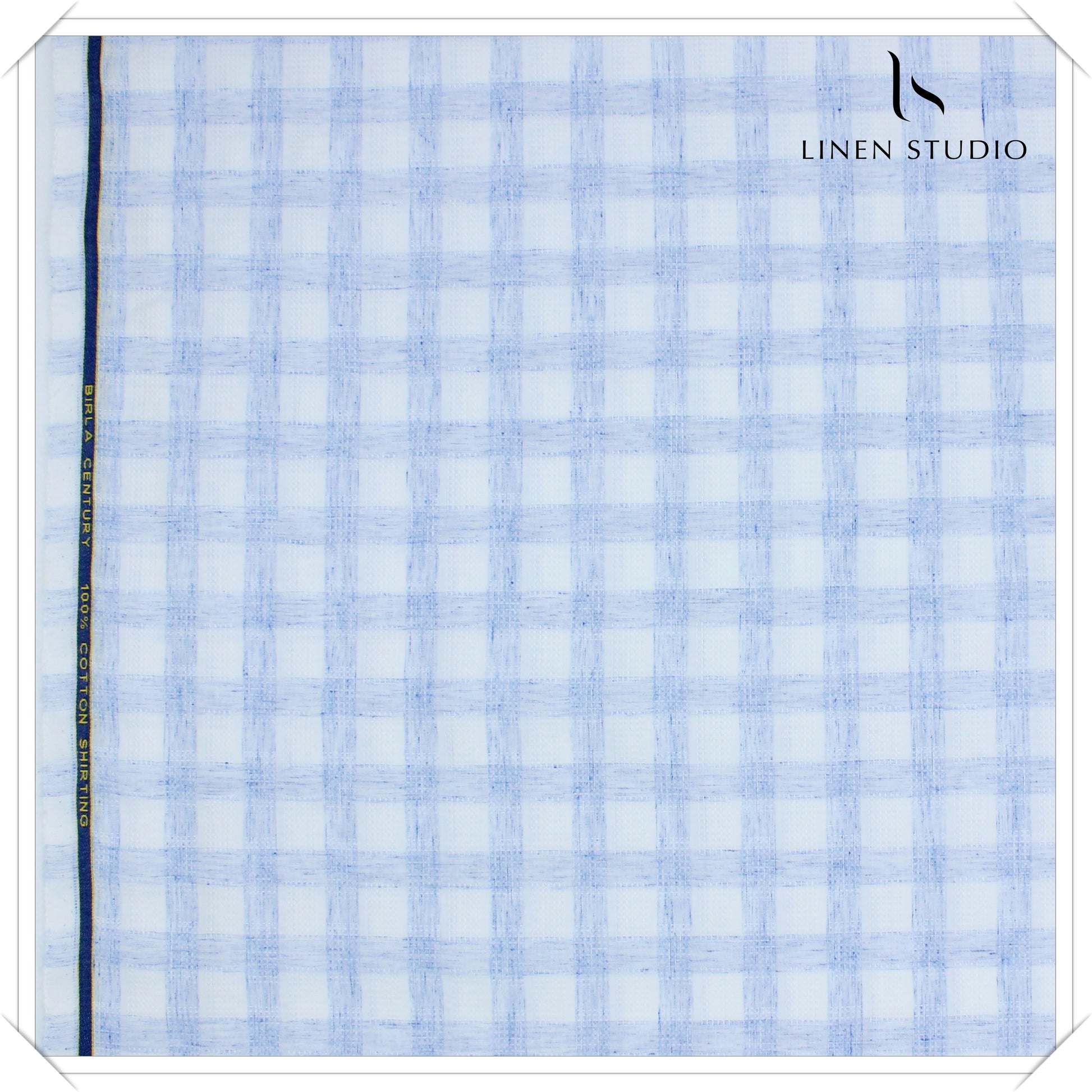 Birla Century Premium Cotton Checks Shirting Fabric (Giza) - Linen Studio