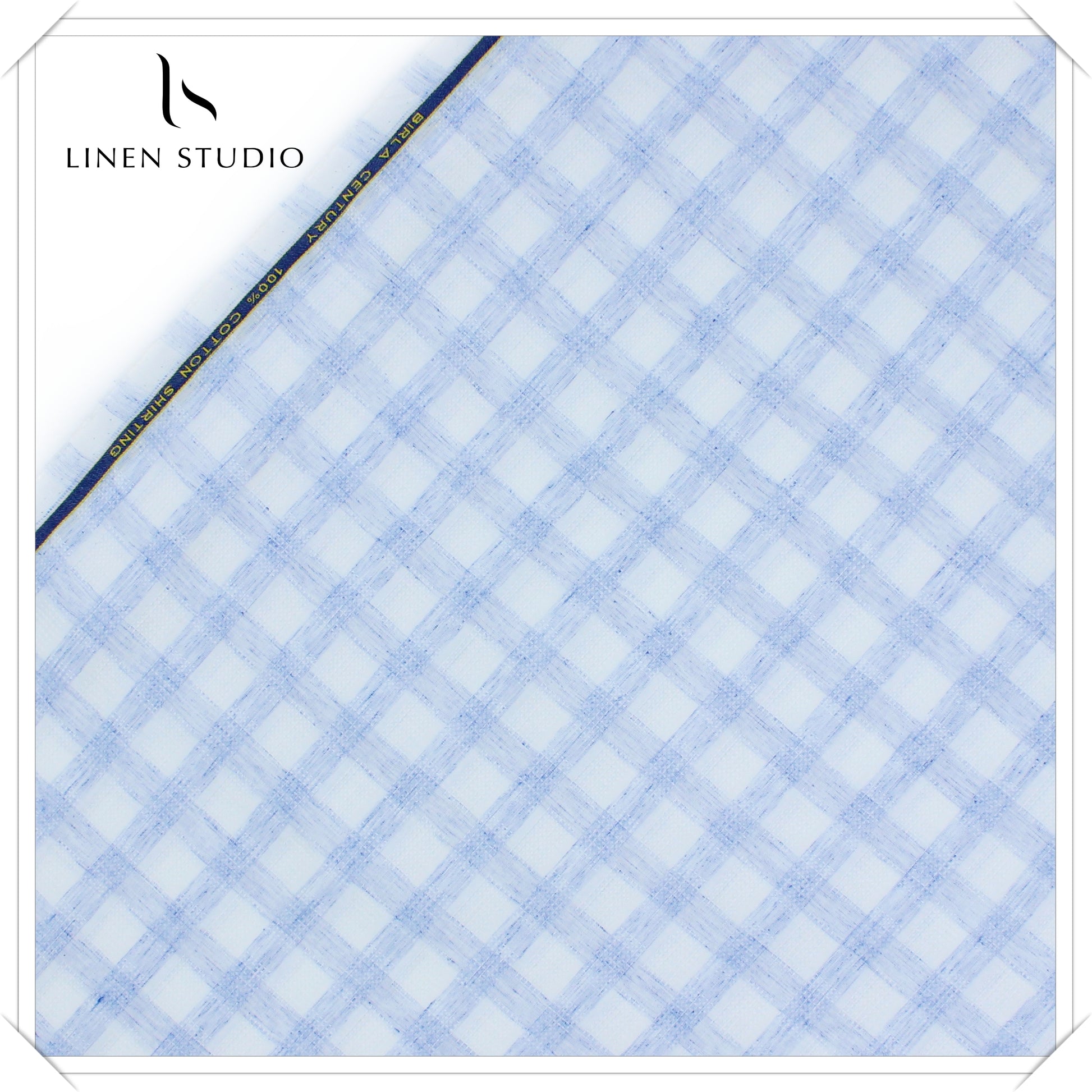 Birla Century Premium Cotton Checks Shirting Fabric (Giza) - Linen Studio