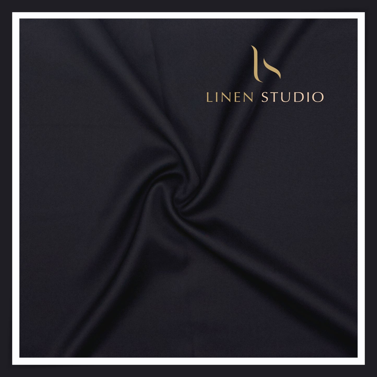 100% Acetate Premium Luxury Suiting by Vercelli - Midnight Blue (Silky Smooth) (NEW)