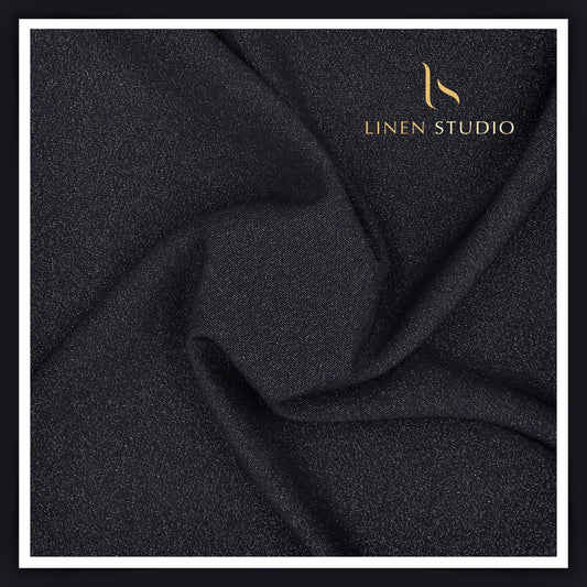 100% Acetate Suiting by Vercelli - Glittery Navy Blue (Perfect Blazer)