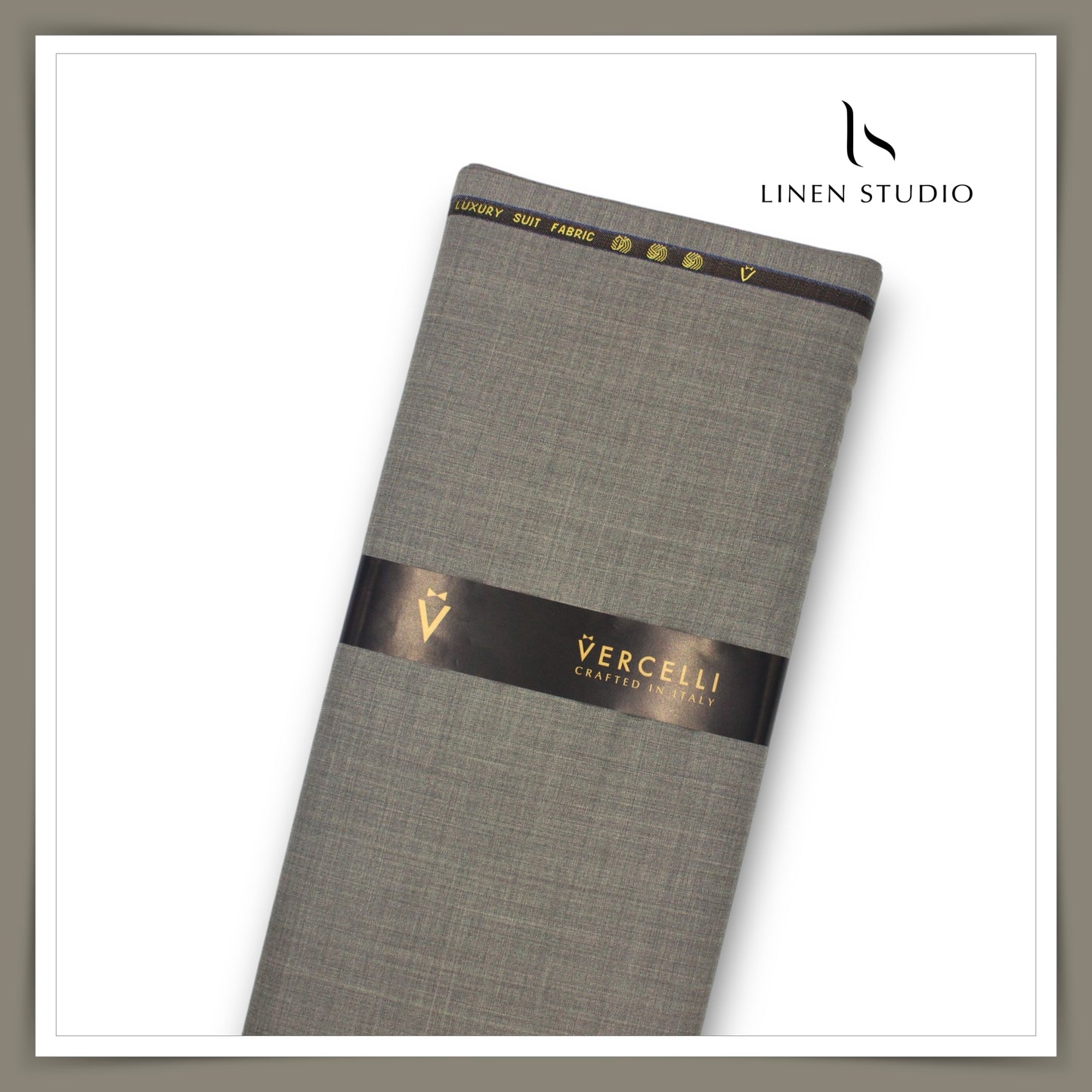 Super 150's Australian Merino Wool by Vercelli - Grey - Linen Studio