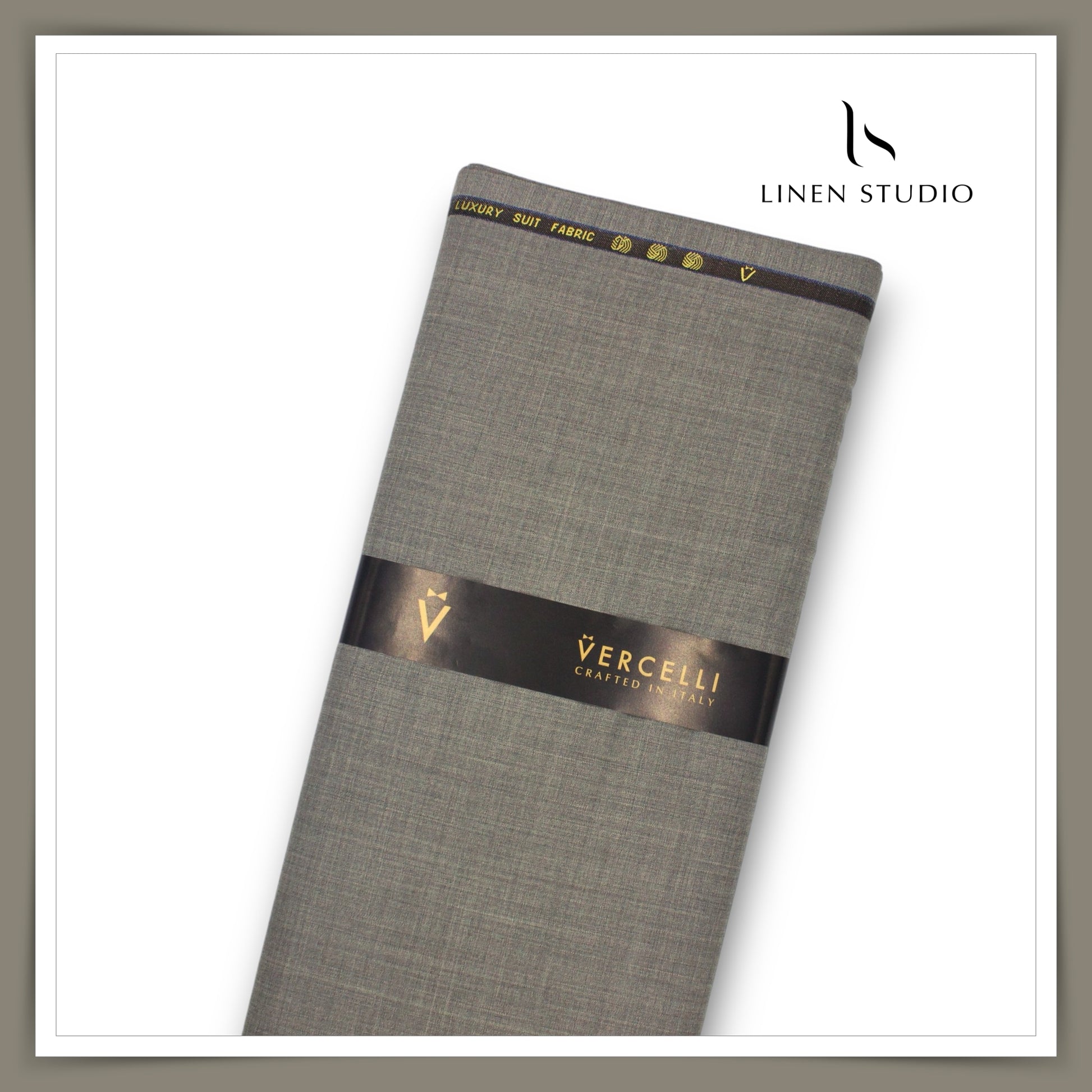 Super 150's Australian Merino Wool by Vercelli - Grey - Linen Studio