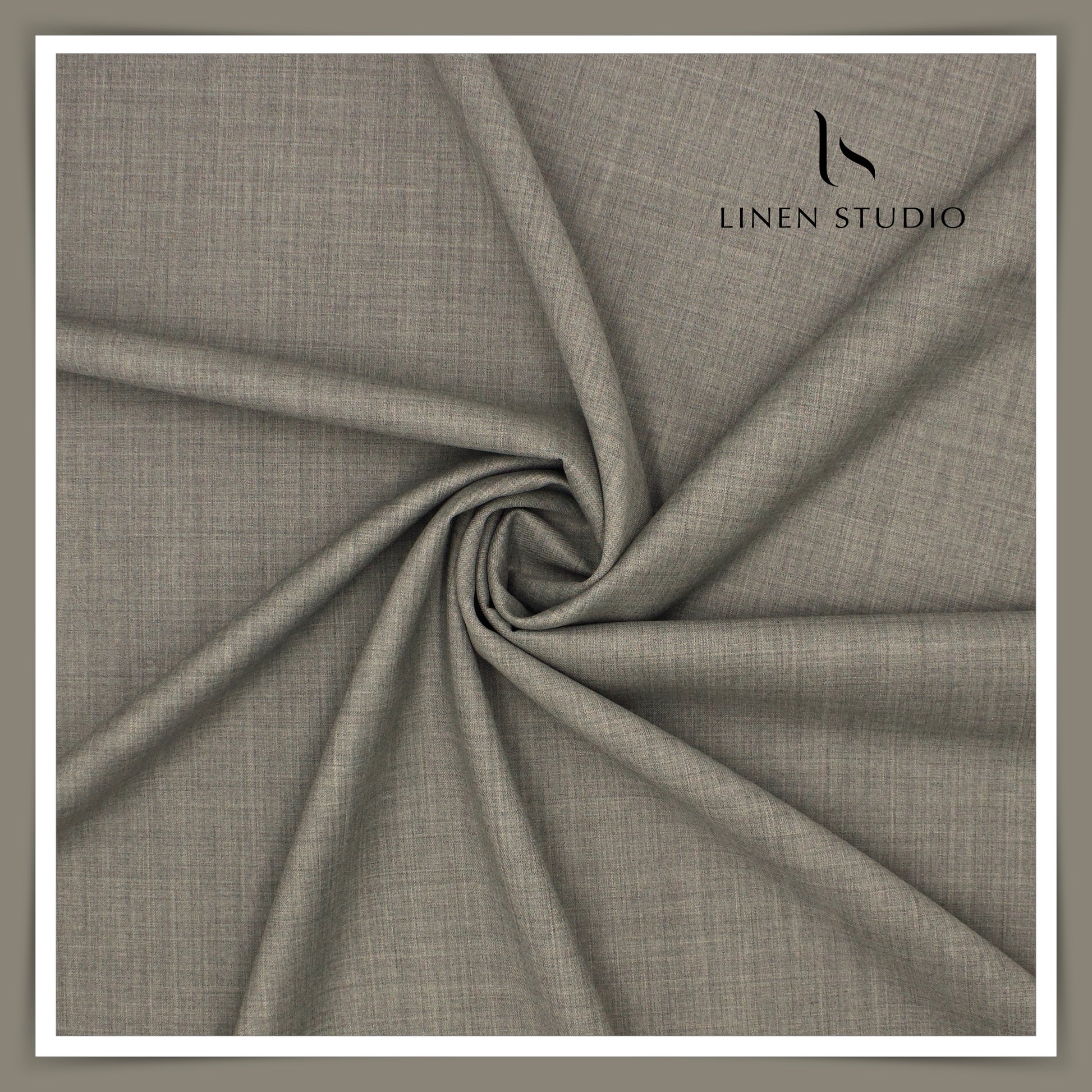 Super 150's Australian Merino Wool by Vercelli - Grey - Linen Studio
