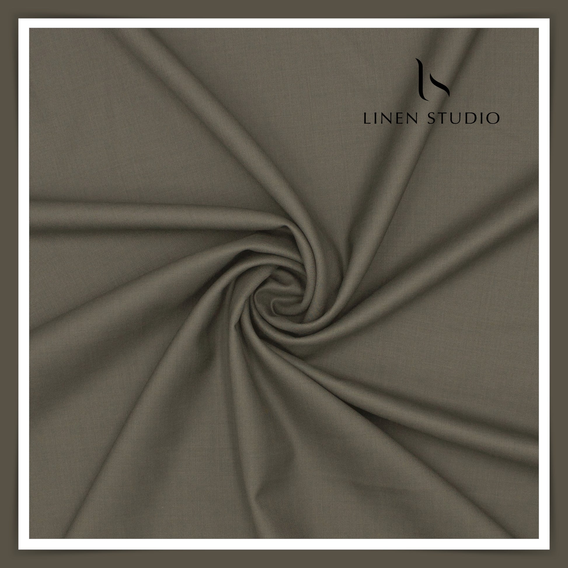 Super 150's Australian Merino Wool by Vercelli - Cement Grey - Linen Studio