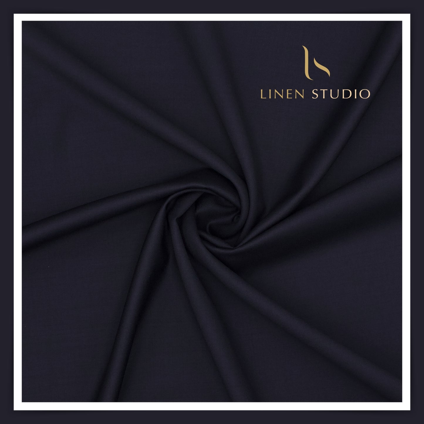 Super 150's Australian Merino Wool by Vercelli - Navy Blue - Linen Studio