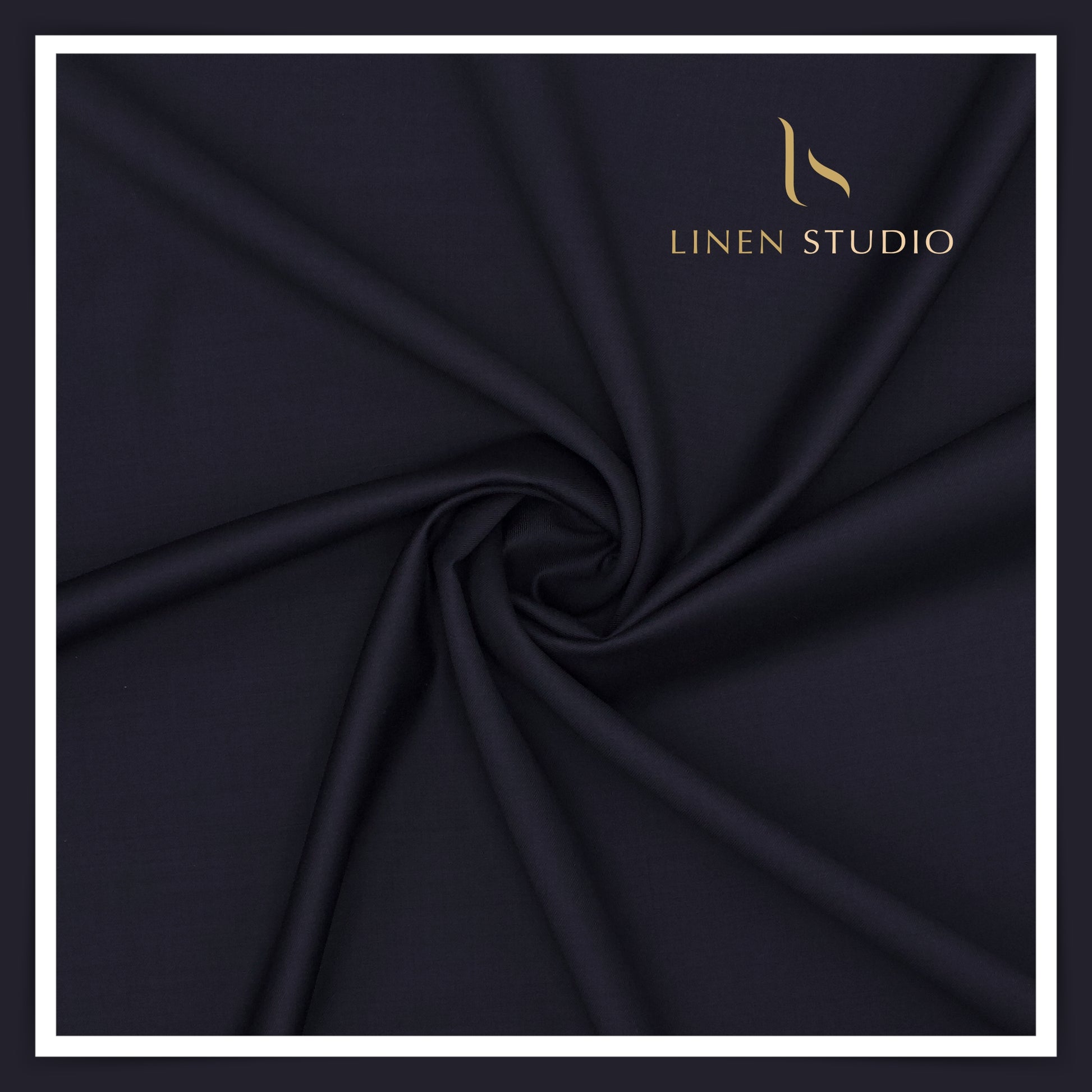 Super 150's Australian Merino Wool by Vercelli - Navy Blue - Linen Studio