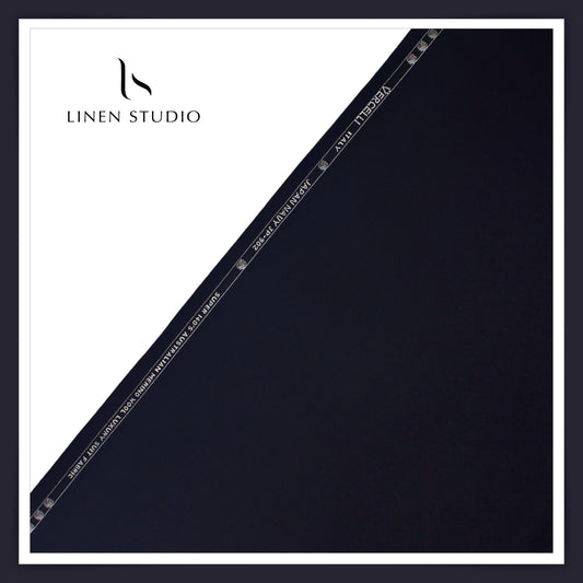 Super 140's Australian Merino Wool by Vercelli - Japan Navy (Highest Selling) - Linen Studio