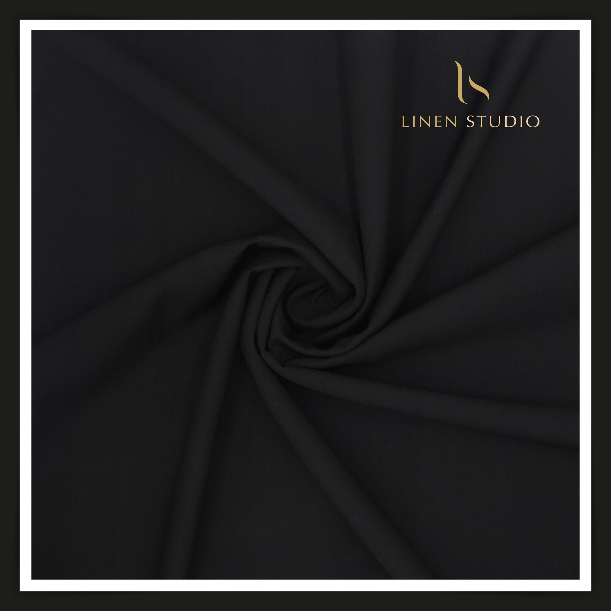 Super 140's Australian Merino Wool by Vercelli - Japan Black (Highest Selling) - Linen Studio