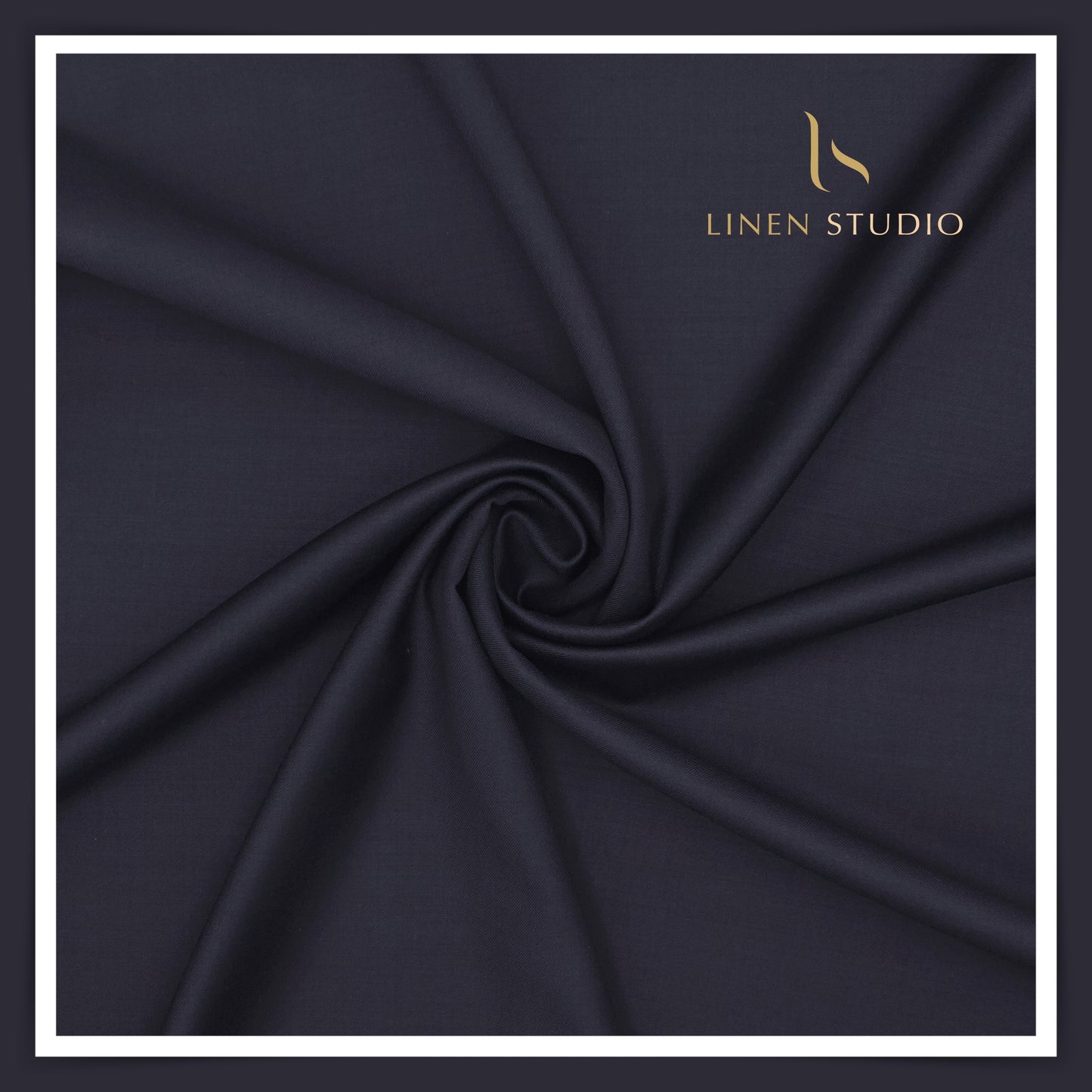 Super 120's Australian Merino Wool by Vercelli - Navy Blue - Linen Studio