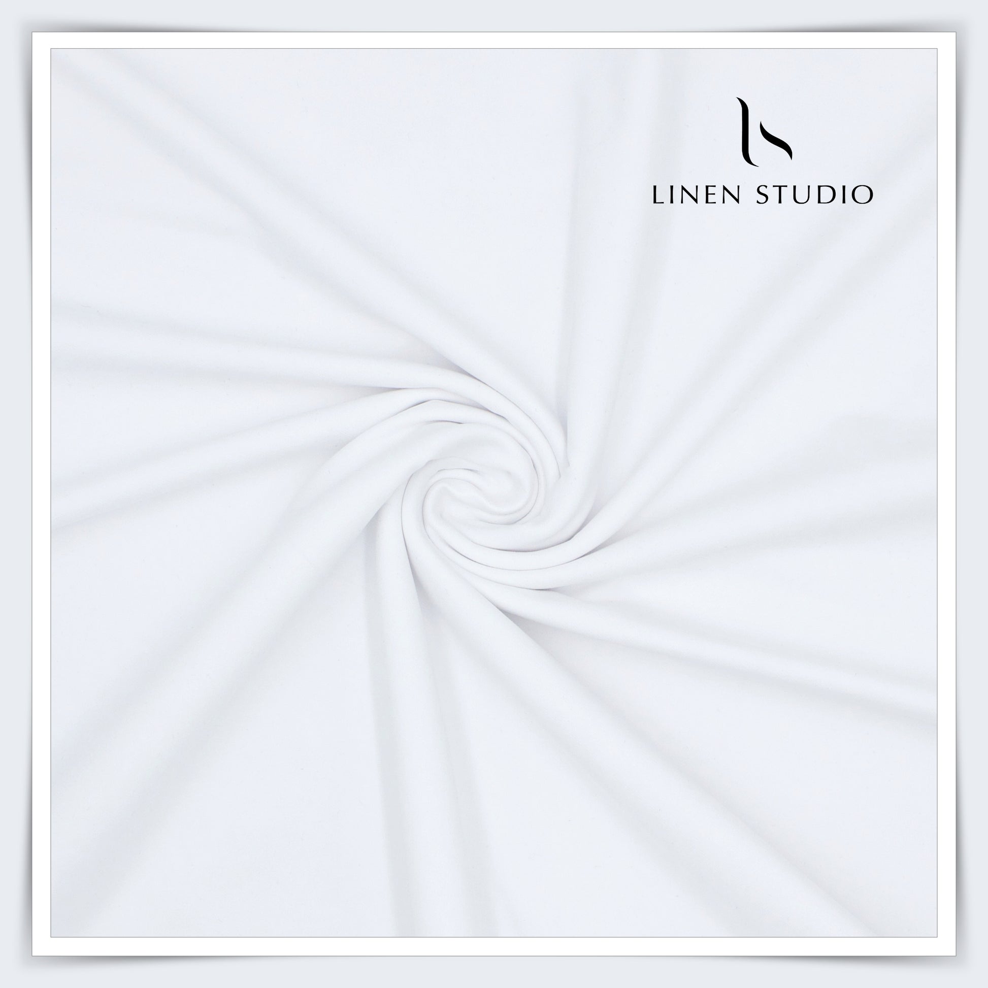 4 Way Stretch Supima Cotton by Vercelli Italy - Pure White - Linen Studio