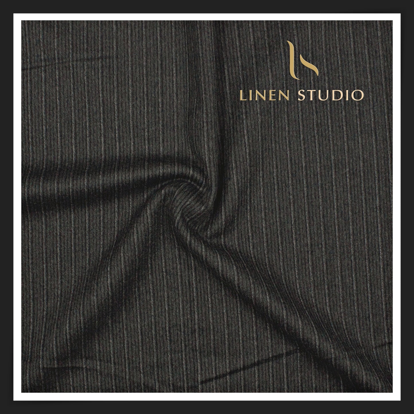 100% Merino & Cashmere Wool Flannel Suiting by Vercelli - Grey with Fancy Stripes (NEW)