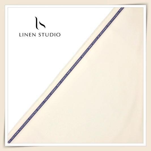 2/100's Wrinkle Resistant Supima Cotton Shirting by Vercelli - Pastel Yellow (NEW)