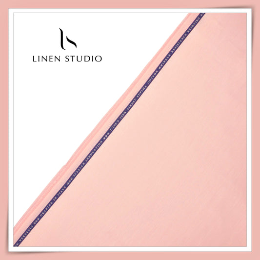 2/100's Wrinkle Resistant Supima Cotton Shirting by Vercelli - Mandys Pink (NEW)