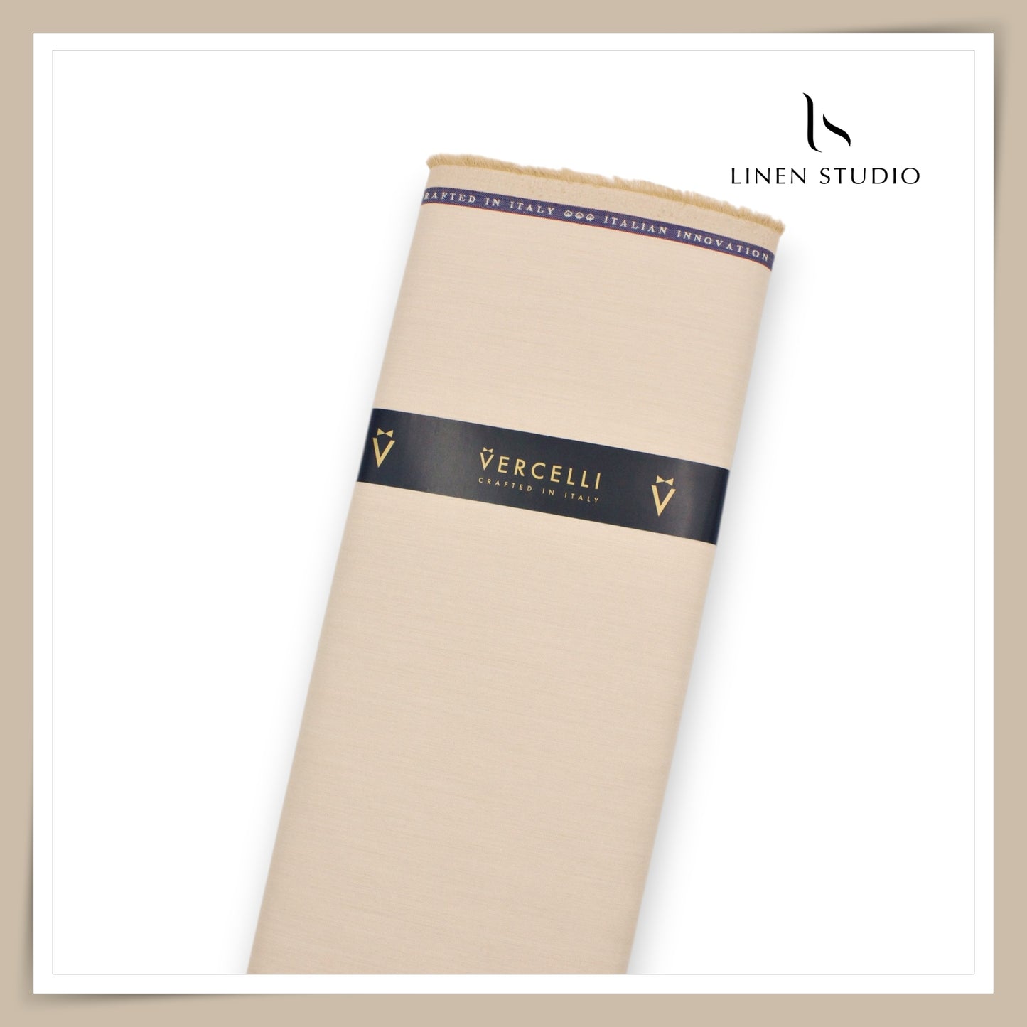 2/100's Wrinkle Resistant Supima Cotton Shirting by Vercelli - Storm Dust (NEW)