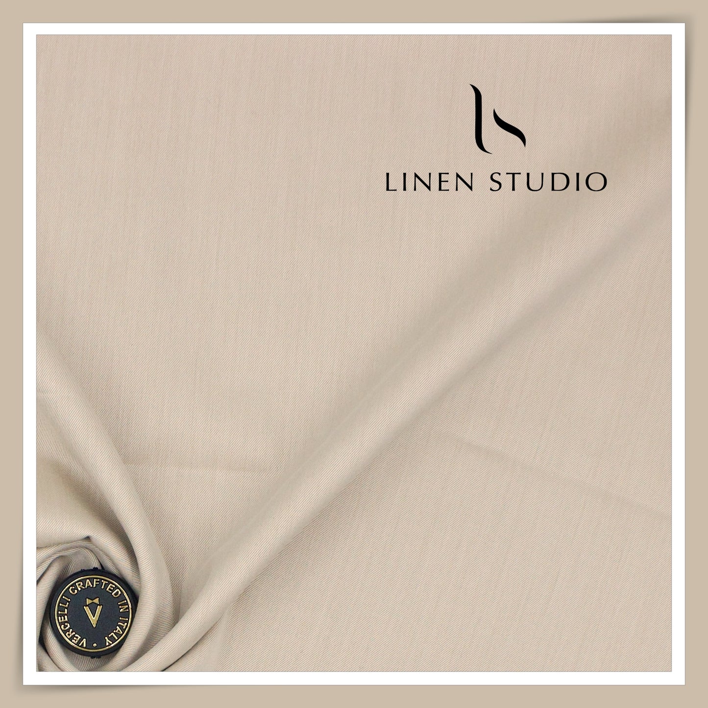 2/100's Wrinkle Resistant Supima Cotton Shirting by Vercelli - Storm Dust (NEW)
