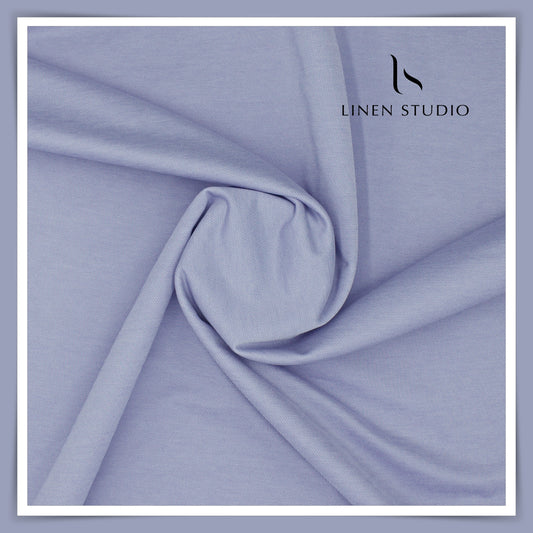 Vercelli Italy 100% Supima Cotton 4-way Stretch Luxury Shirting - Textured Blue