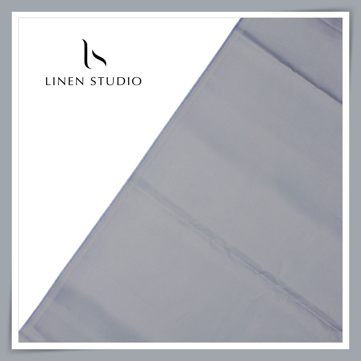 100% Supima Cotton Shirting by Vercelli Italy - 80's Grey Plain (FLAT RATE)