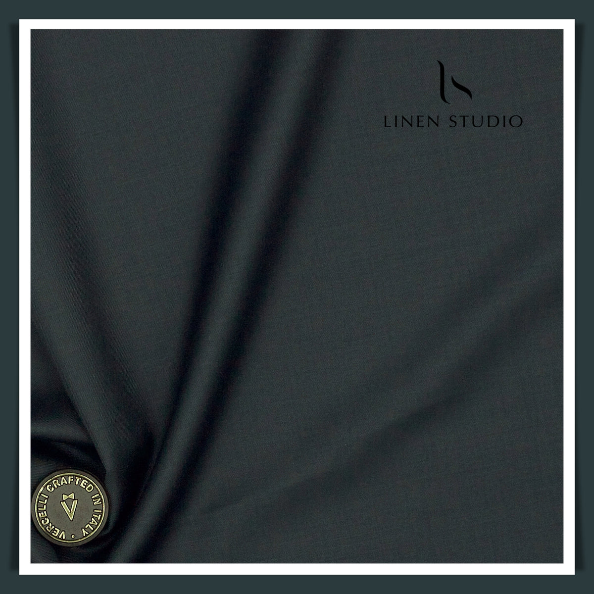 Vercelli Italy Brilliance 150's 70% Australian Merino Wool Rich Suiting - Space Green (NEW) (Limited Stock)