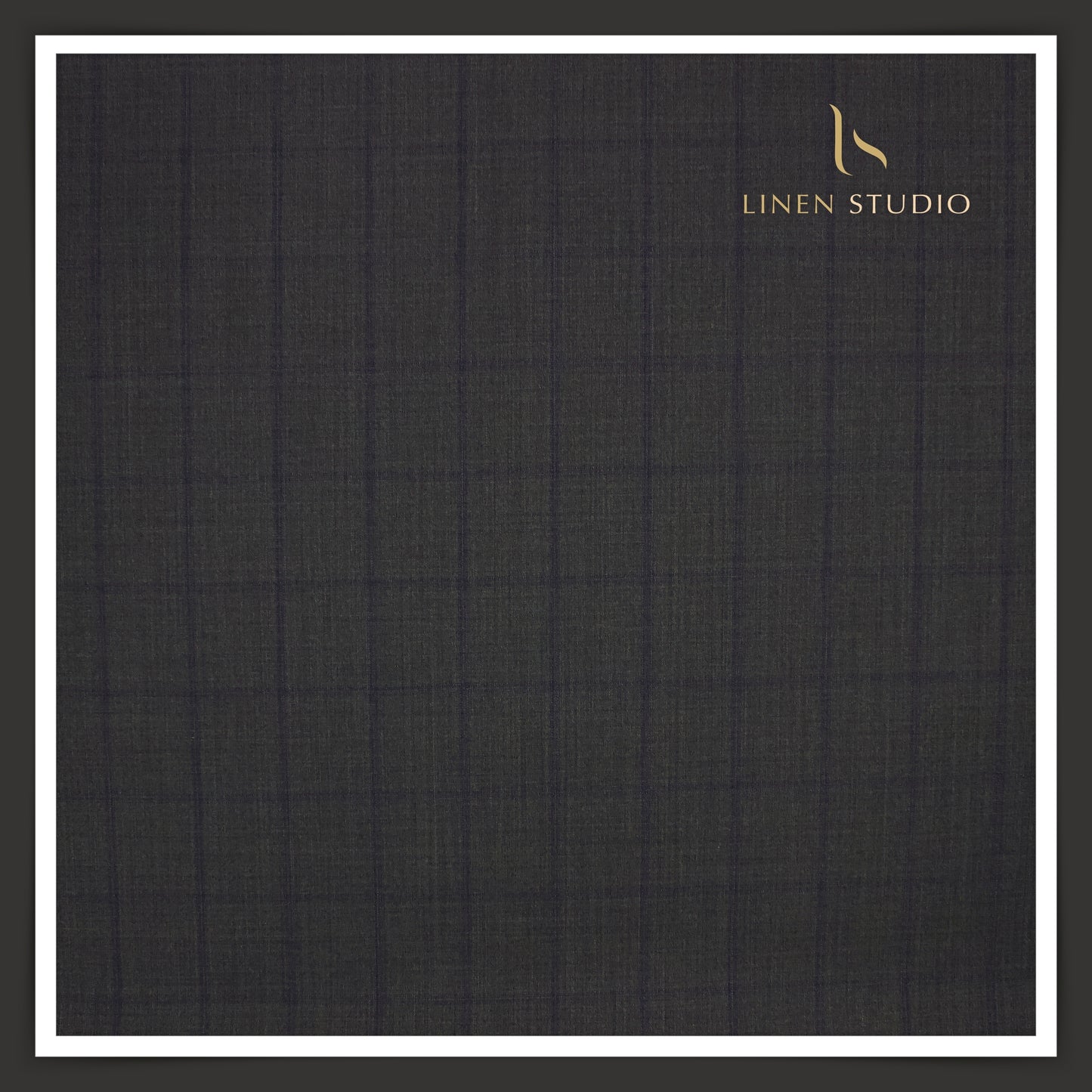 Super 150's Australian Merino Wool by Vercelli - Space Grey with Subtle Blue Checks (NEW)
