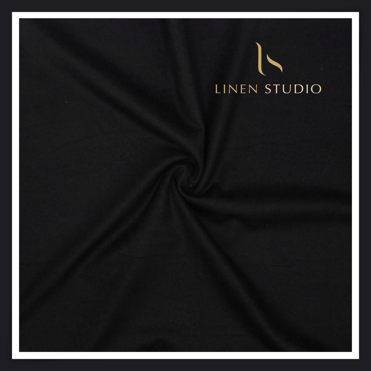 Vercelli Italy Cashwool Super 160’s Pure Australian Merino Wool Felted Suiting - Jet Black (NEW)