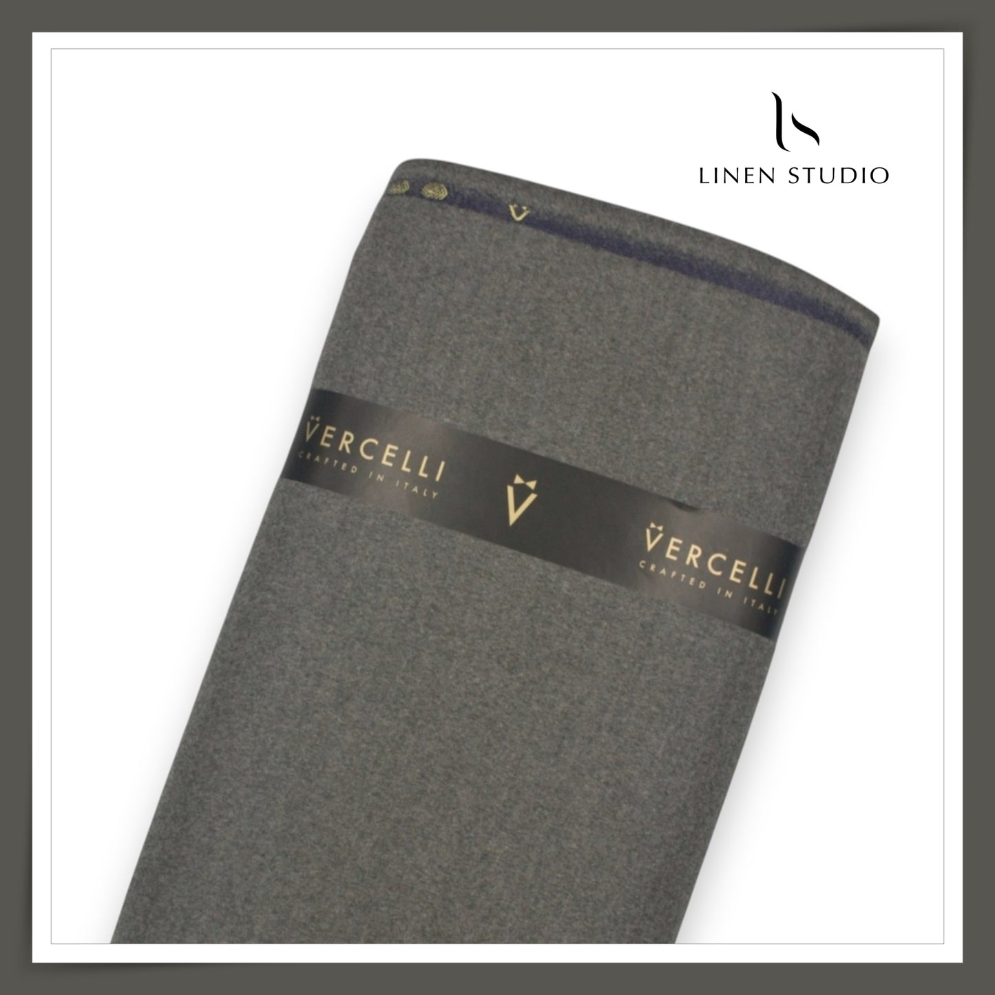 100% Pure 160's Australian Merino Wool by Vercelli - Milled Fuscous Grey (NEW)