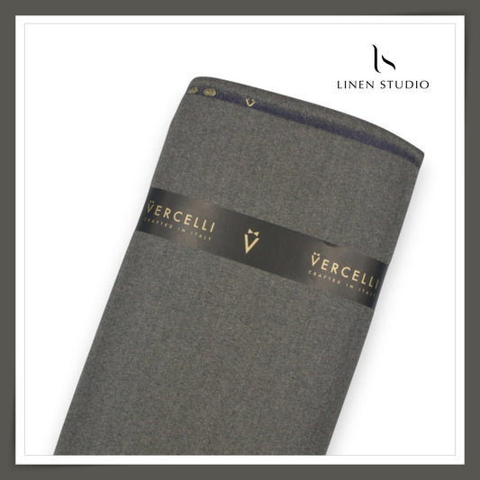 100% Pure 160's Australian Merino Wool by Vercelli - Milled Fuscous Grey (NEW)