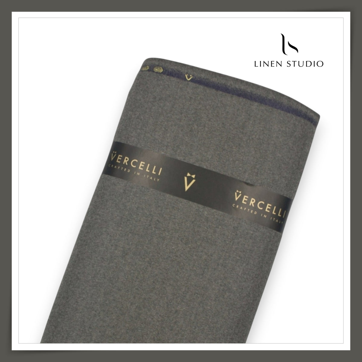 Vercelli Italy Cashwool Super 160’s Pure Australian Merino Wool Felted Suiting - Fuscous Grey (NEW)