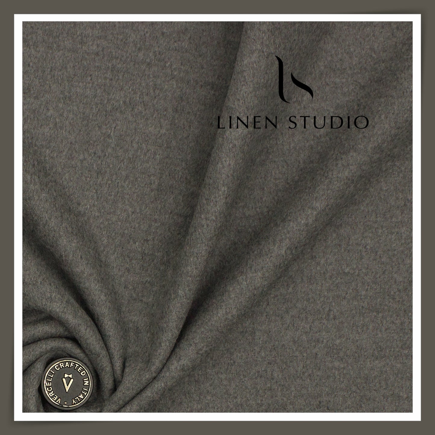 100% Pure 160's Australian Merino Wool by Vercelli - Milled Fuscous Grey (NEW)