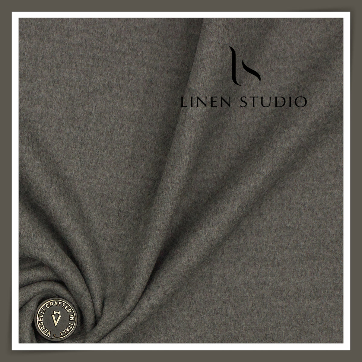 Vercelli Italy Cashwool Super 160’s Pure Australian Merino Wool Felted Suiting - Fuscous Grey (NEW)