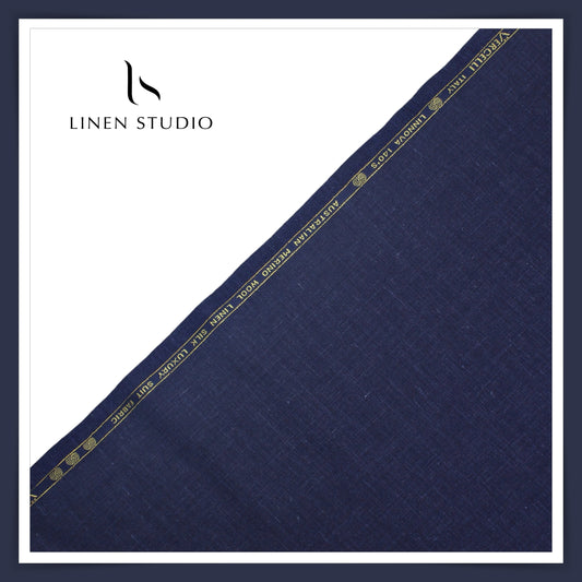 140's Merino Wool / Linen / Silk by Vercelli Italy - Berry Blue (1st in India)