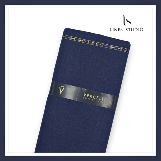140's Merino Wool / Linen / Silk by Vercelli Italy - Berry Blue (1st in India)