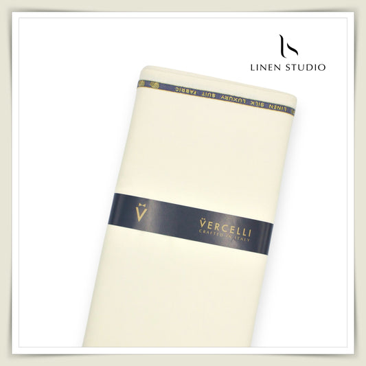 140's Merino Wool / Linen / Silk by Vercelli Italy - Dark Cream (1st in India)