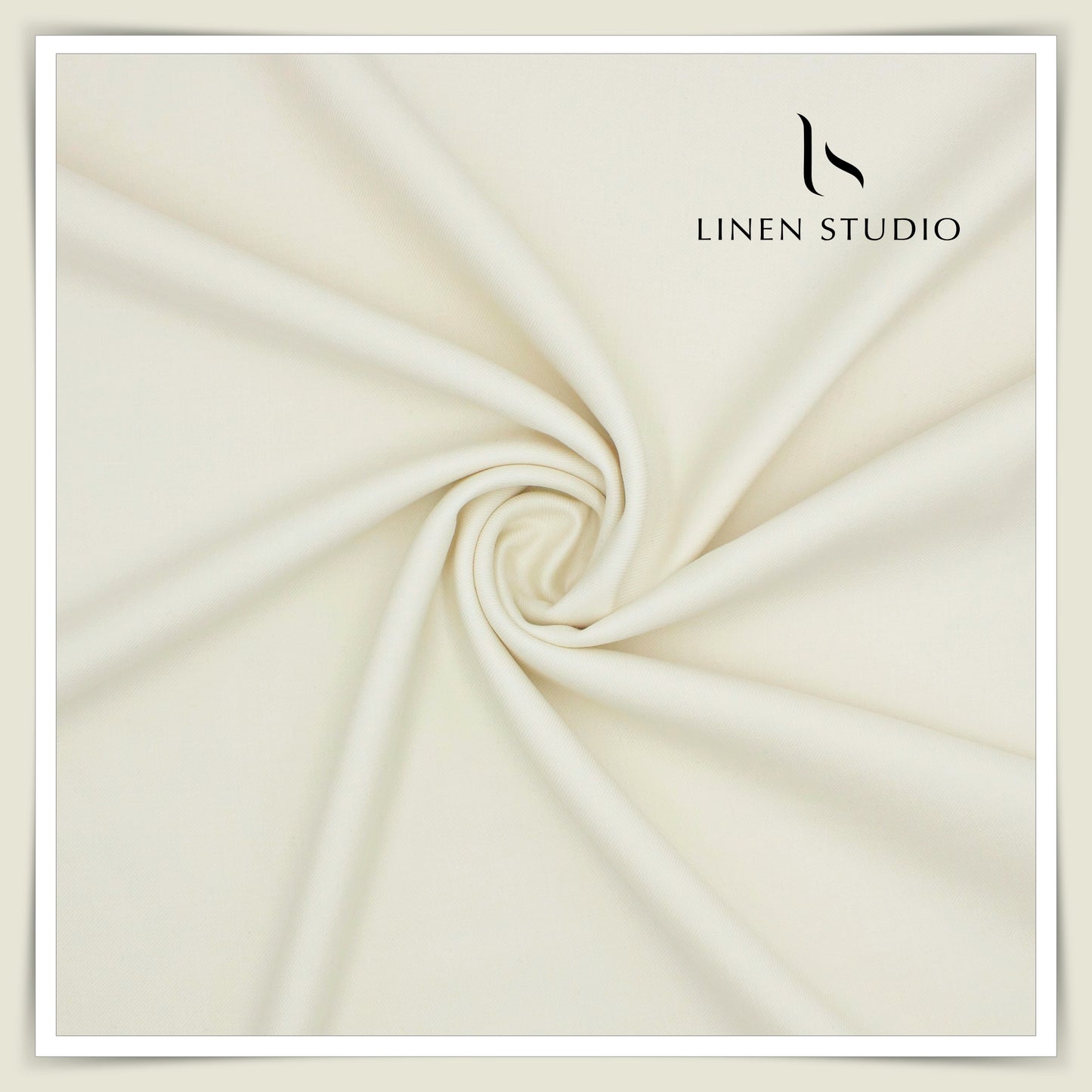 140's Merino Wool / Linen / Silk by Vercelli Italy - Dark Cream (1st in India)