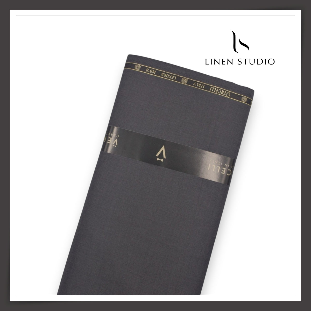 Vercelli Italy Lexura 160's 50% Australian Merino Wool Rich Twill Weave Suiting - Steel Grey (NEW)