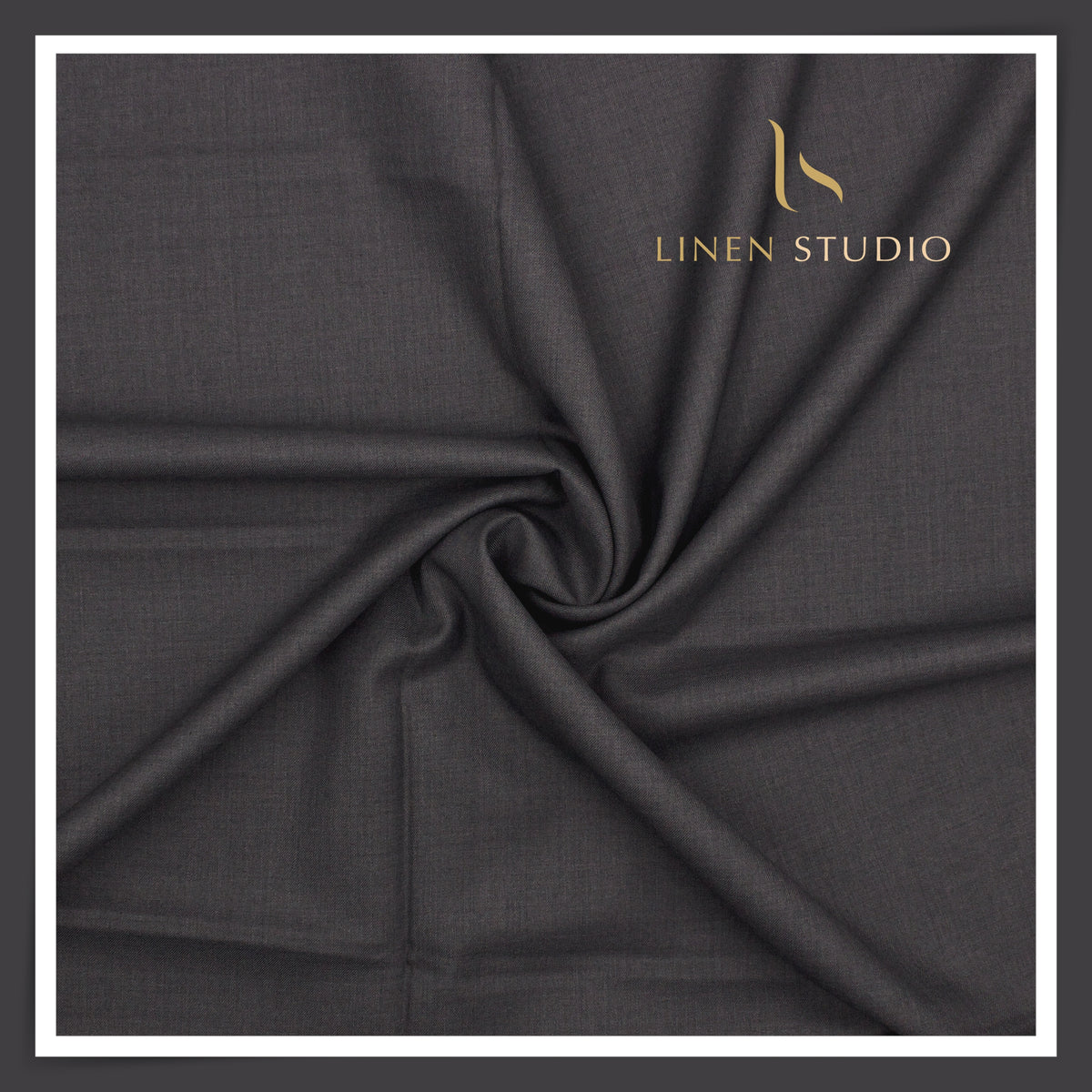 Vercelli Italy Lexura 160's 50% Australian Merino Wool Rich Twill Weave Suiting - Steel Grey (NEW)