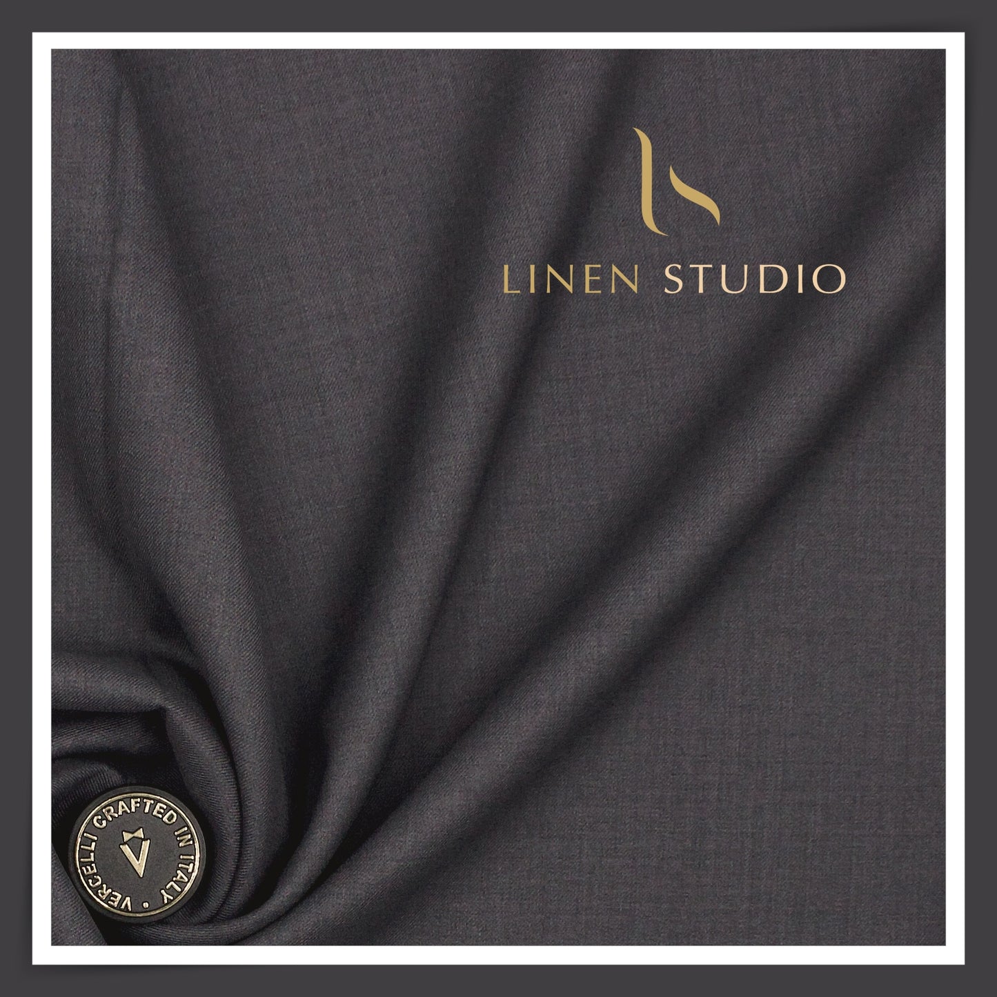 160's Australian Merino Wool Blend Suiting by Vercelli Italy - Gravel Grey (NEW)