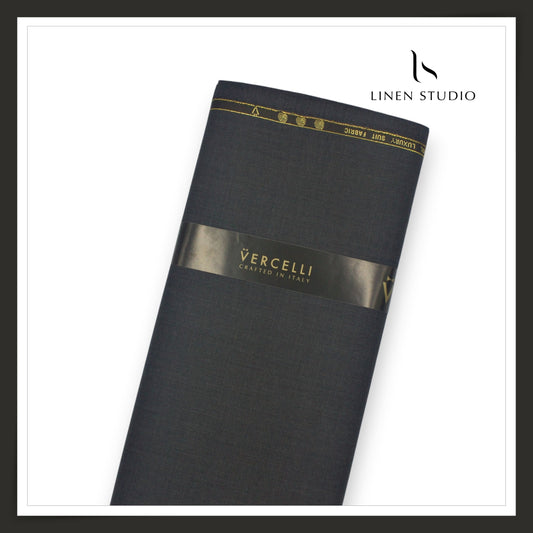160's Australian Merino Wool Blend Suiting by Vercelli Italy - Elephant Grey (NEW) (Most Liked)