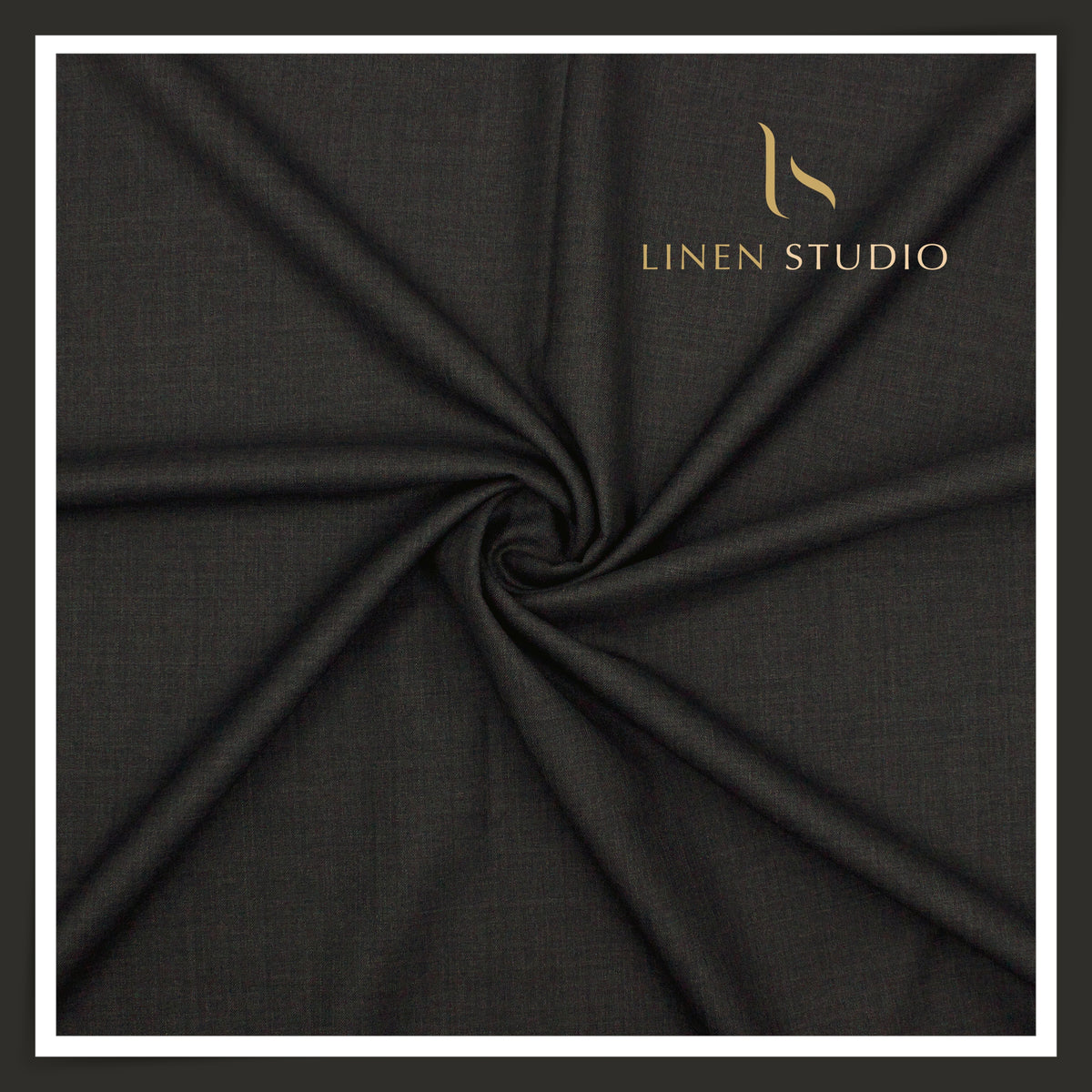 Vercelli Italy Lexura 160's 50% Australian Merino Wool Rich Twill Weave Suiting - Charcoal Grey Solid (NEW)