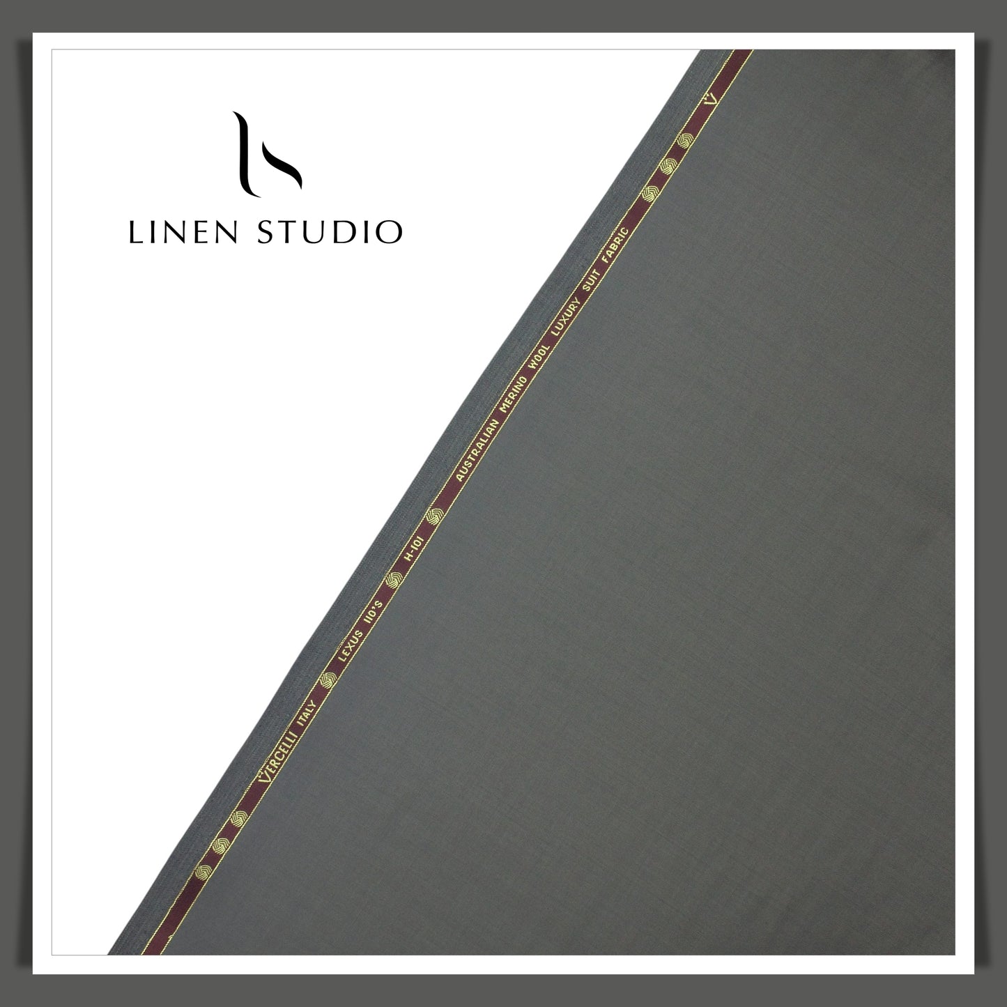 1.00 MTR SUITING END BIT - Super 110's Australian Merino Wool by Vercelli Italy - Natural Grey (FLAT RATE)